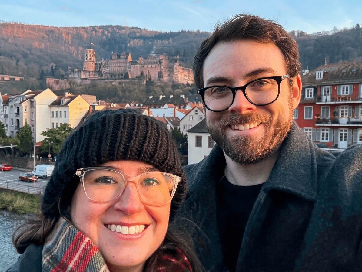 Matt and his wife in Heidelberg
